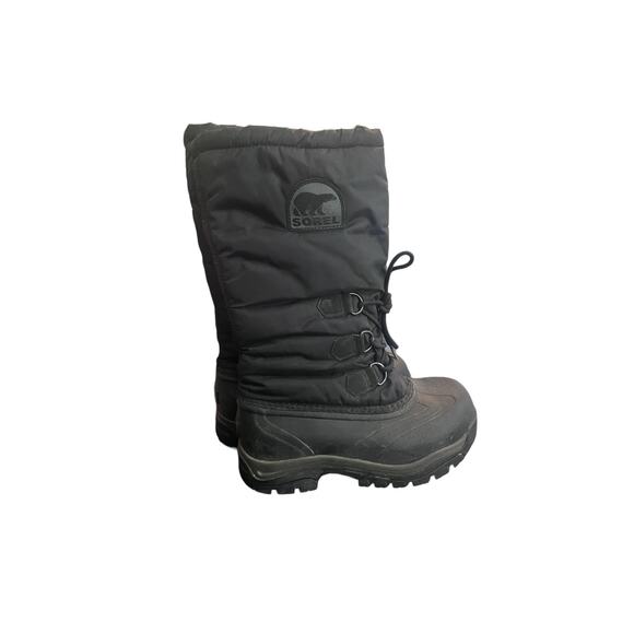 SOREL Snowlion Black Tall Insulated Snow Boots SZ W 10 - Picture 1 of 7